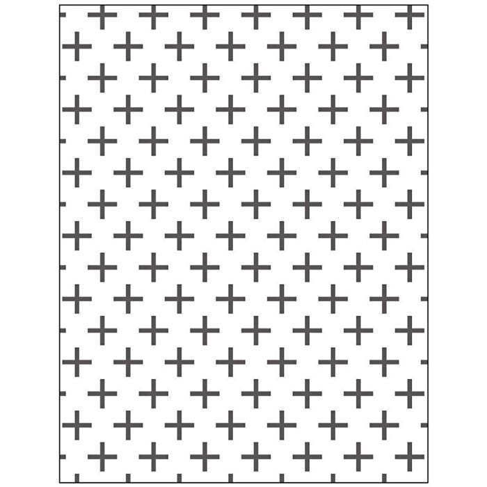 Embossing Folder , kruizen, 11x14 cm, 2 mm, 1 stuk
