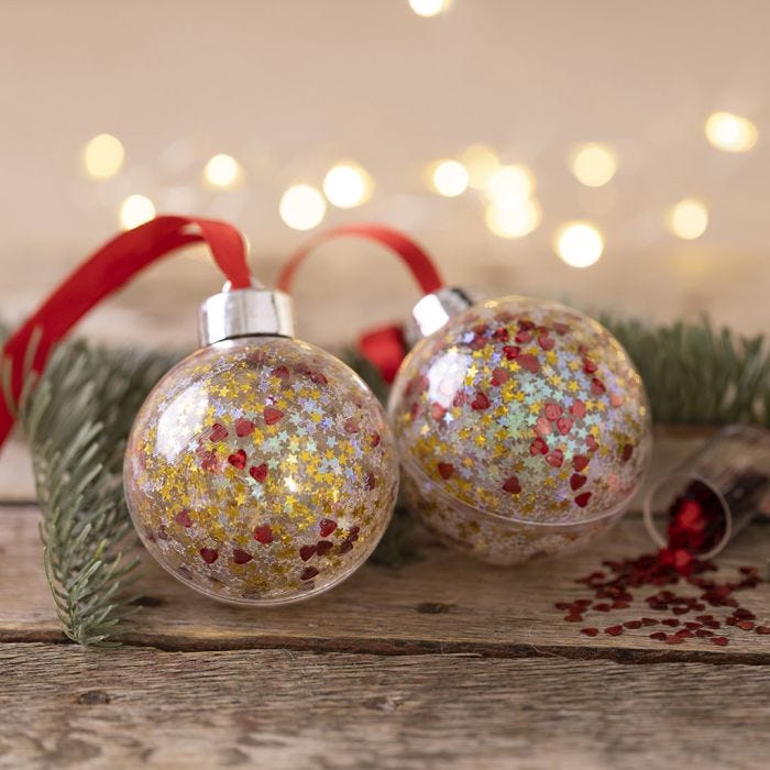 Kerstballen met pailletten