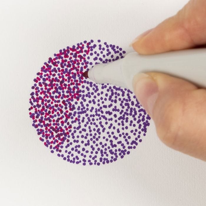 Kleuren met stippen