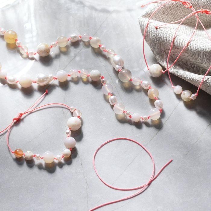 Armband en ketting met agaten