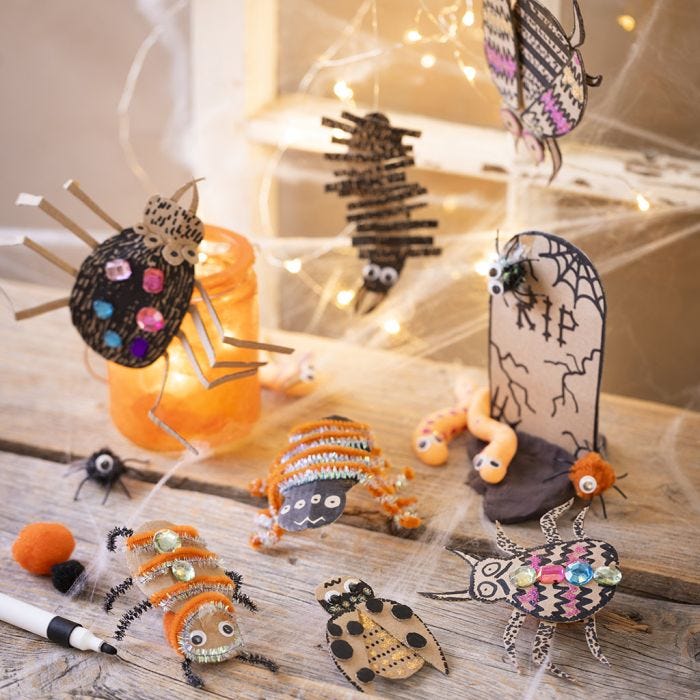 Halloweengraf met beestjes