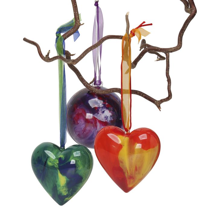 Kerstballen met roltechniek