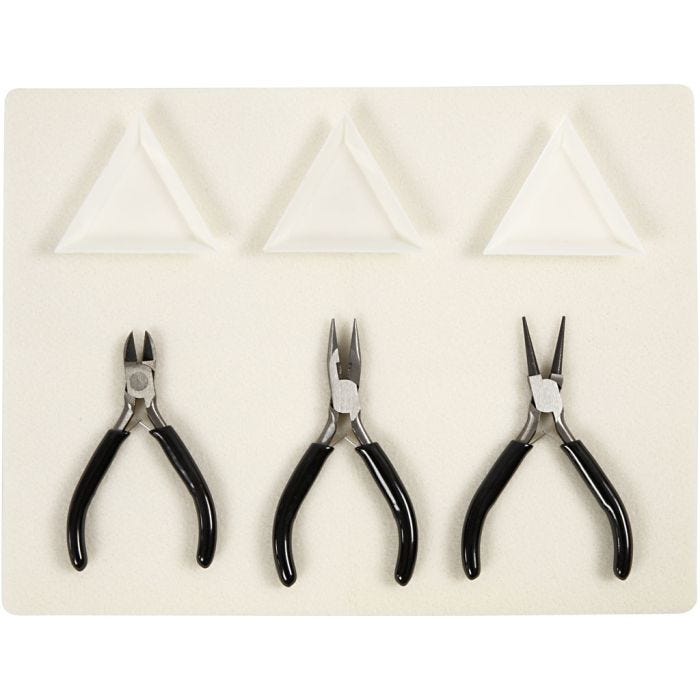 Gereedschapsset voor sieraden, L: 10+11+12 cm, 1 set