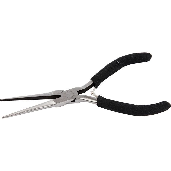 Lange bek platbektang, L: 55 mm, B: 2-6 mm, 1 stuk