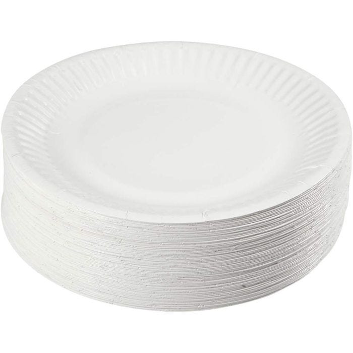 Papieren bord, d 15 cm, 100 stuk/ 1 doos