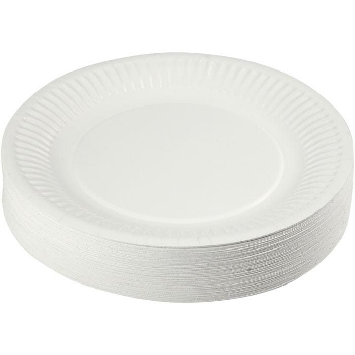 Papieren bord, d 18 cm, 100stuk/ 1 doos