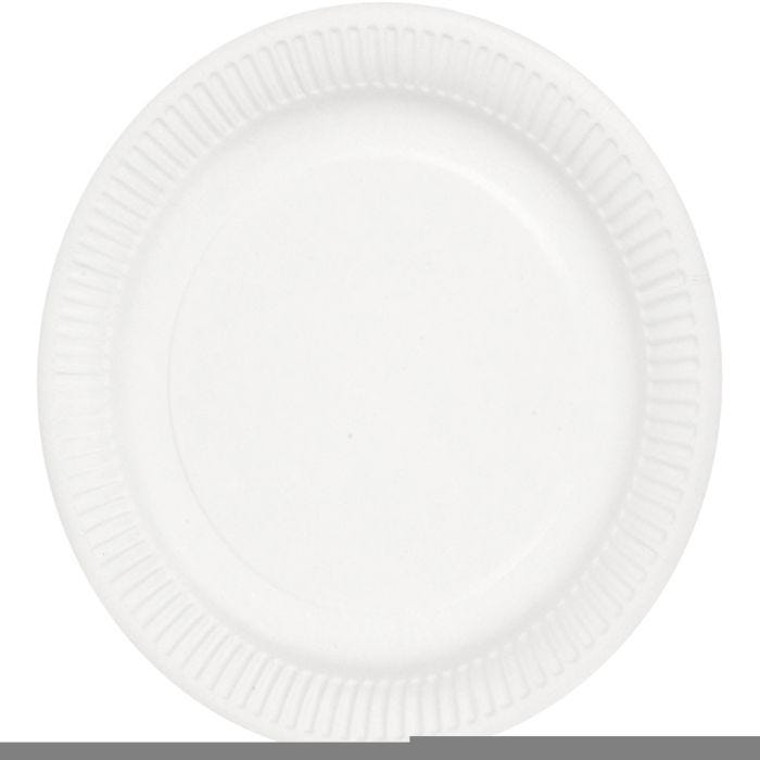 Papieren bord, d 23 cm, 100stuk/ 1 doos