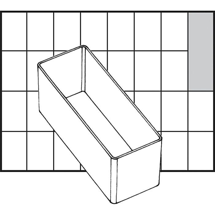 Inzet Box, afm A9-2, H: 47 mm, afm 109x39 mm, 1 stuk