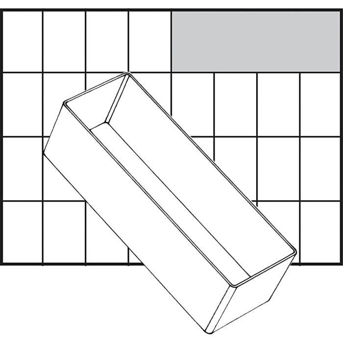 Inzet Box, H: 47 mm, afm 157x55 mm, 1 stuk