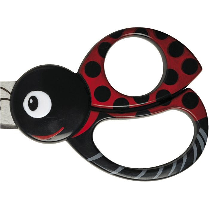 Kinderschaar met Dierenmotief, Lieveheersbeestje, L: 13 cm, 1 stuk