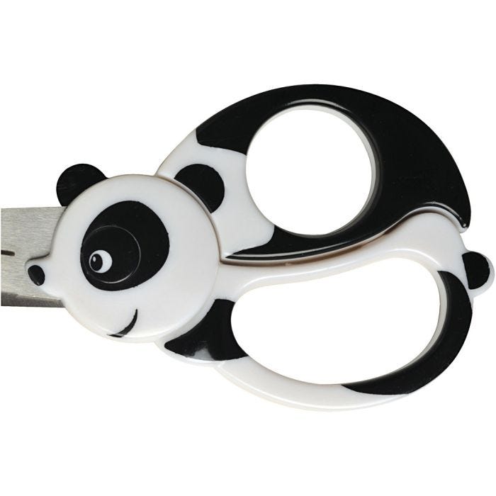Kinderschaar met Dierenmotief, Panda, L: 13 cm, 1 stuk