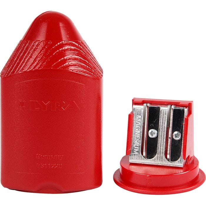 Puntenslijper, H: 8,5 cm, rood, 1 stuk