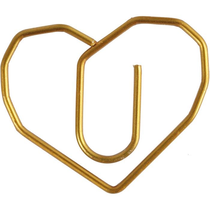 Clips, hart, afm 30x20 mm, goud, 6stuk/ 1 doos