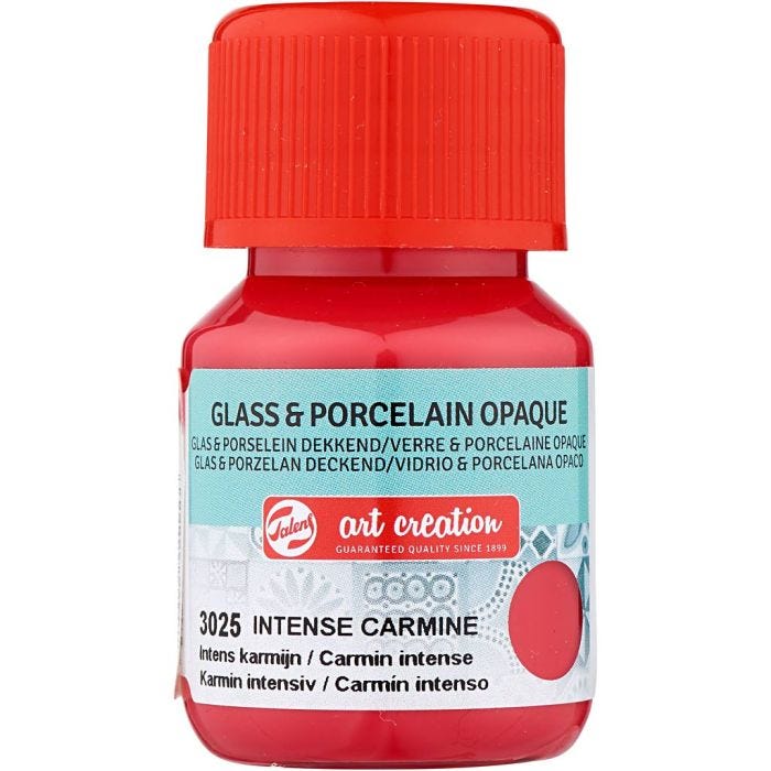 Keramiek- en porseleinverf, rood, 30 ml/ 1 fles