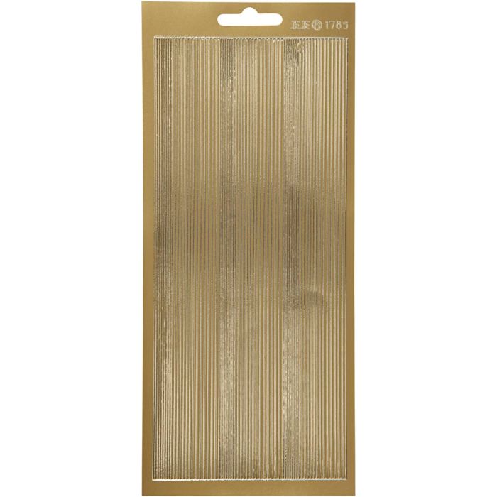 Stickers, randen, vel 10x23 cm, goud, 1 vel