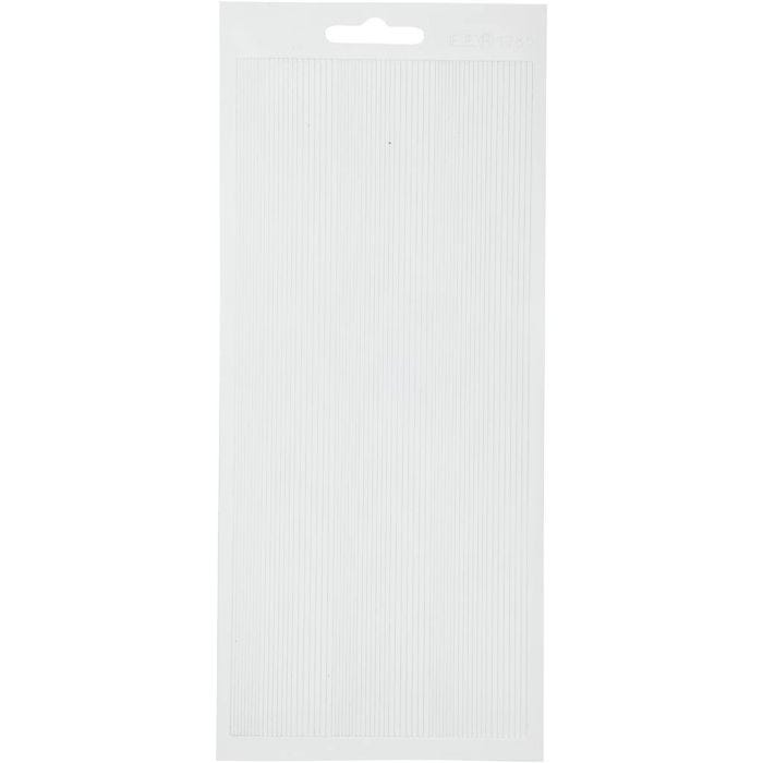 Stickers, randen, vel 10x23 cm, wit, 1 vel