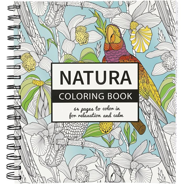 Kleurboek, Natura, afm 19,5x23 cm, Aantal pagina's 64, 1 stuk