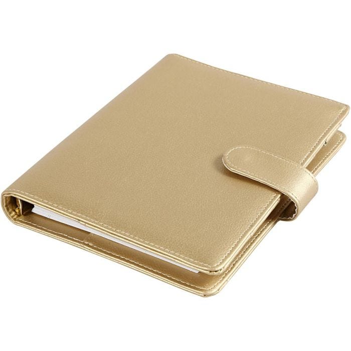 Planner / Bulletjournal, afm 19x23,5x4 cm, ringband, goud, 1 stuk