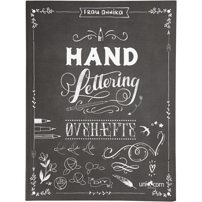 Handlettering - Oefeningen, afm 21x28 cm, dikte 1 cm, Aantal pagina's 63, 1 stuk