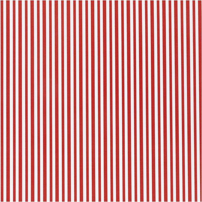 Inpakpapier, Strepen, B: 50 cm, 80 gr, rood/wit, 5 m/ 1 rol