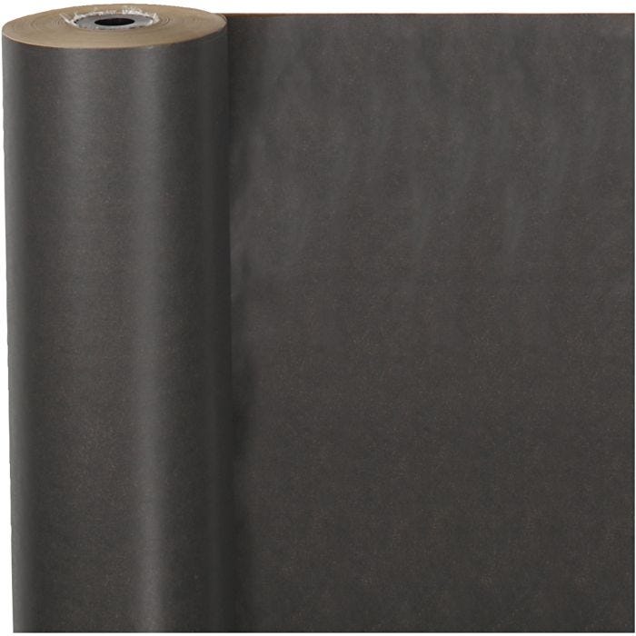 Cadeaupapier, B: 50 cm, 60 gr, zwart, 100m/ 1 rol