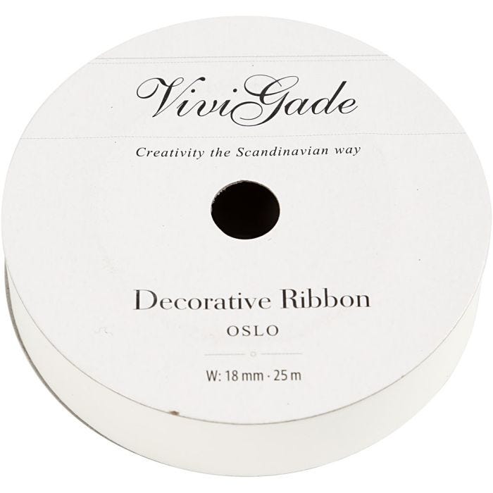 Cadeaulint, B: 18 mm, matt, wit, 25m/ 1 rol