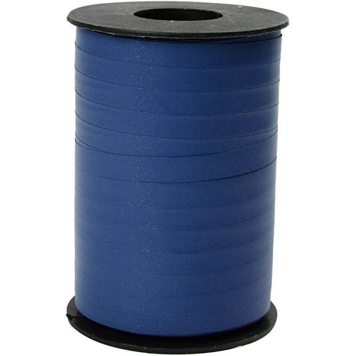 Cadeaulint, B: 10 mm, matt, blauw, 250m/ 1 rol