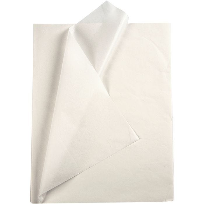 Tissuepapier, vel 50x70 cm, 17 gr, wit, 10 vel/ 1 doos