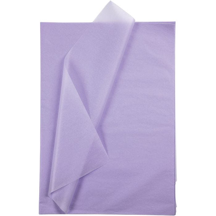 Tissuepapier, vel 50x70 cm, 17 gr, lichtpaars, 10vel/ 1 doos