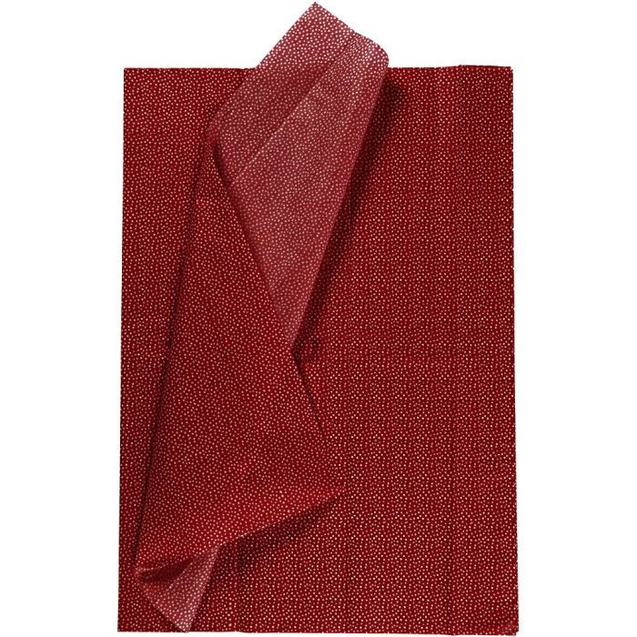 Tissuepapier, vel 50x70 cm, 14 gr, rood, 6 vel/ 1 doos
