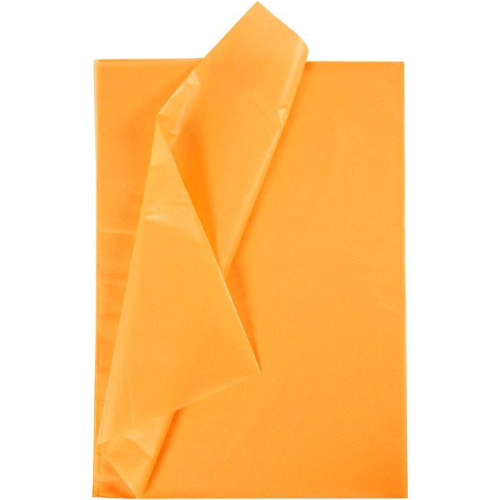 Tissuepapier, vel 50x70 cm, 17 gr, geel, 25 vel/ 1 doos