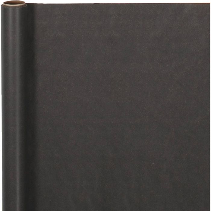 Cadeaupapier, B: 38 cm, 70 gr, zwart, 5 m/ 1 rol