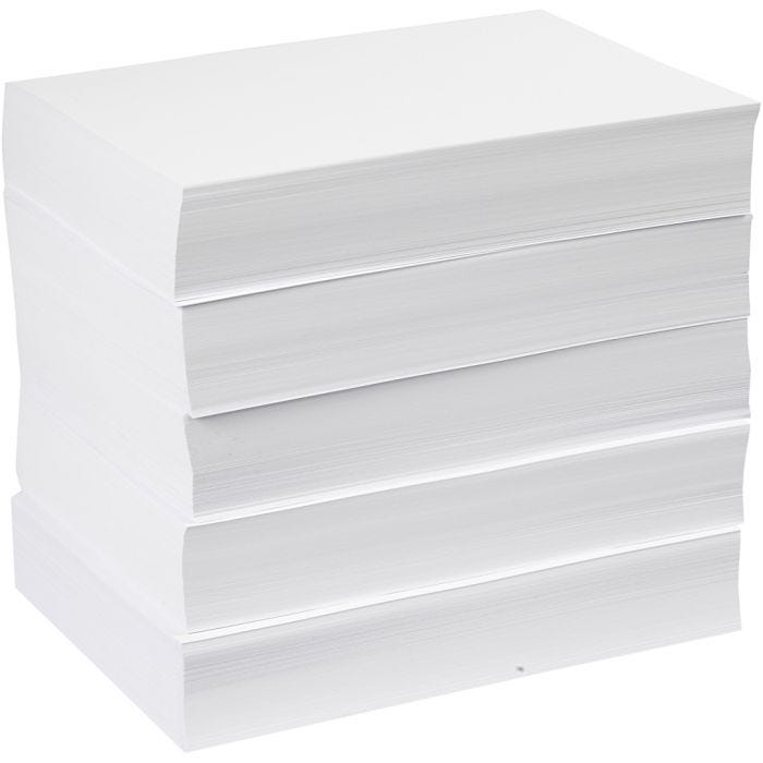 Tekenpapier, A4, vel 210x297 mm, 80 gr, wit, 5x500vel/ 1 doos