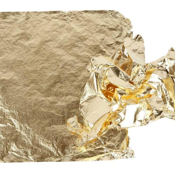 Imitatie bladmetaal, vel 16x16 cm, goud, 0,625 m2, 25vel/ 1 doos