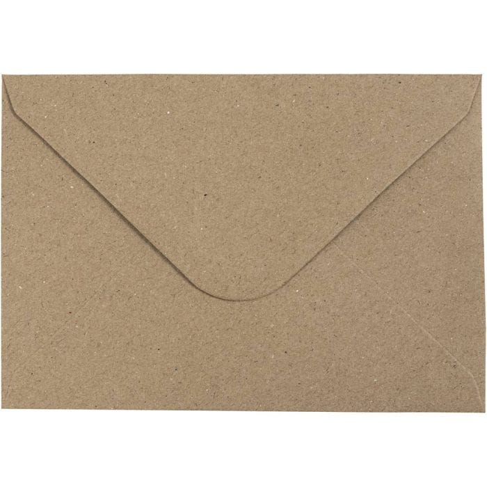 Gerecyclede envelop, afmeting envelop 11,5x16 cm, 120 gr, naturel, 50 stuk/ 1 doos