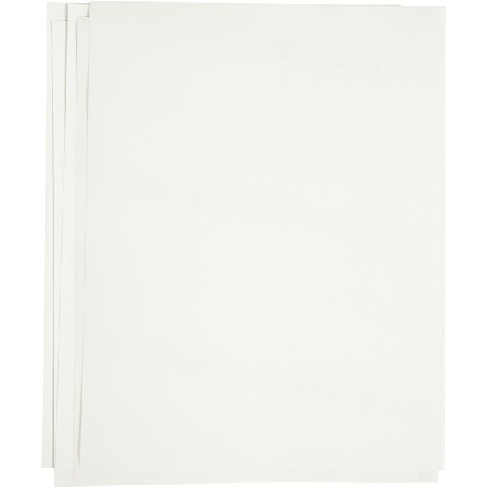 Transfer vellen, vel 21,5x28 cm, voor donker en licht textiel, wit, 12 vel/ 1 doos