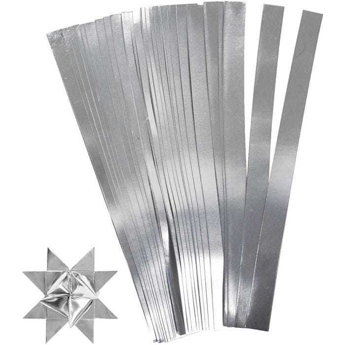 Vlechtstroken, L: 45 cm, B: 10 mm, d 4,5 cm, zilver, 100 stroken/ 1 doos