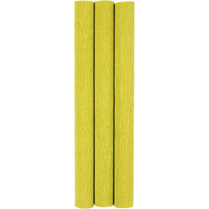 Crêpepapier, vel 25x60 cm, Crêpe-verhouding: 180%, 105 gr, lichtgroen, 3 vel/ 1 doos