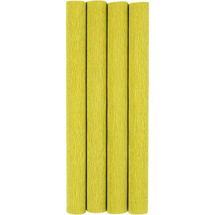 Crêpepapier, vel 25x60 cm, Crêpe-verhouding: 180%, 105 gr, lichtgroen, 4 vel/ 1 doos
