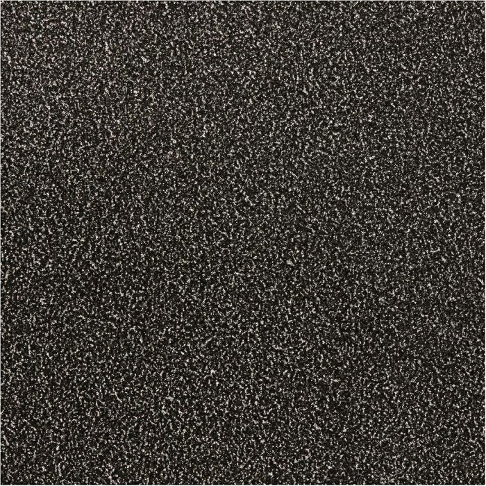 Glitterfolie, B: 35 cm, dikte 110 my, zwart, 2 m/ 1 rol