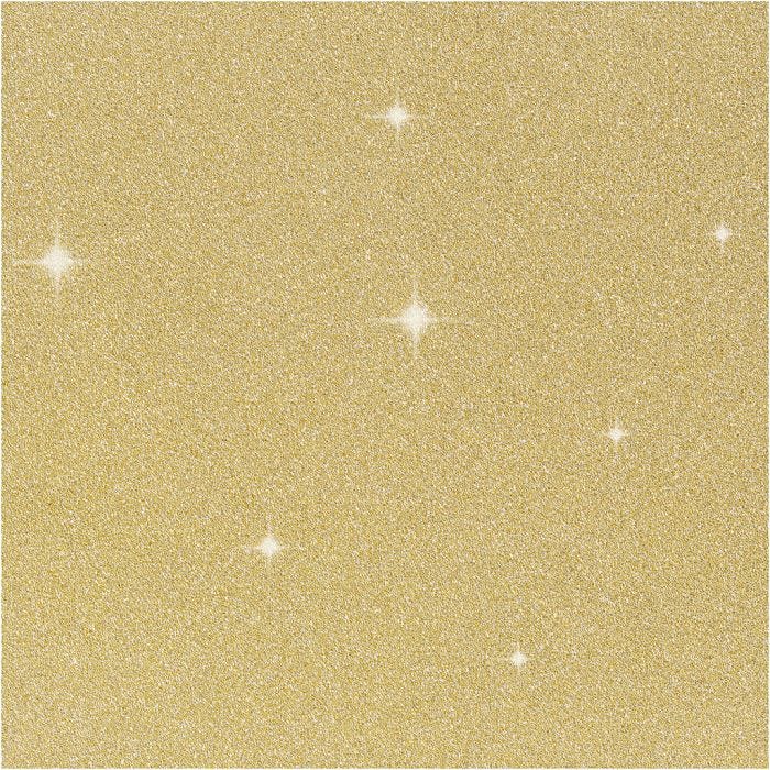 Glitterfolie, B: 35 cm, dikte 110 my, goud, 2 m/ 1 rol