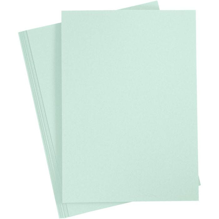 Karton, A4, vel 210x297 mm, 210 gr, pastel groen, 10 vel/ 1 doos