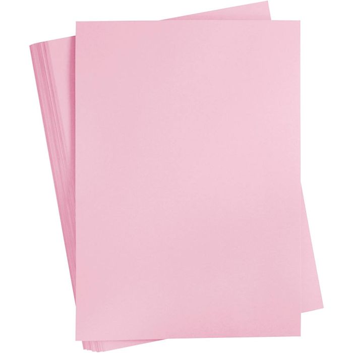 Gekleurd Karton, A2, vel 420x594 mm, 180 gr, lichtroze, 100 vel/ 1 doos