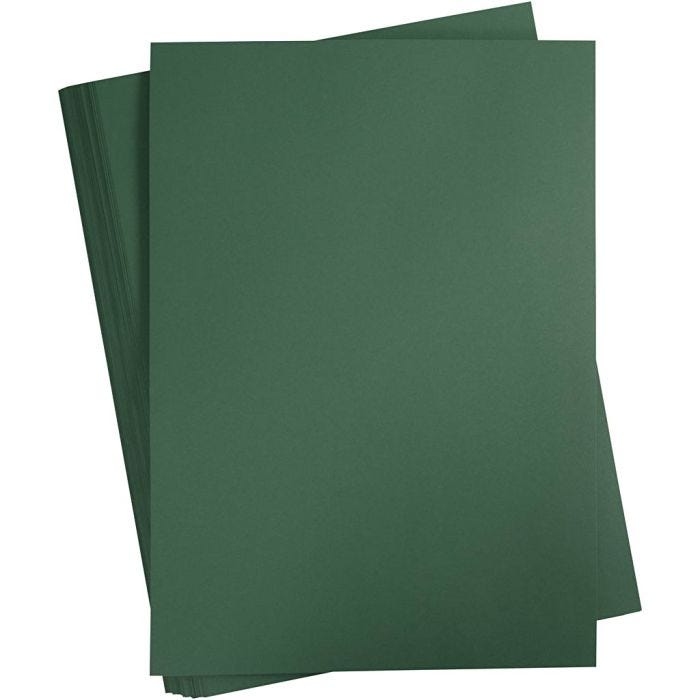 Gekleurd Karton, A2, vel 420x594 mm, 180 gr, donkergroen, 100 vel/ 1 doos
