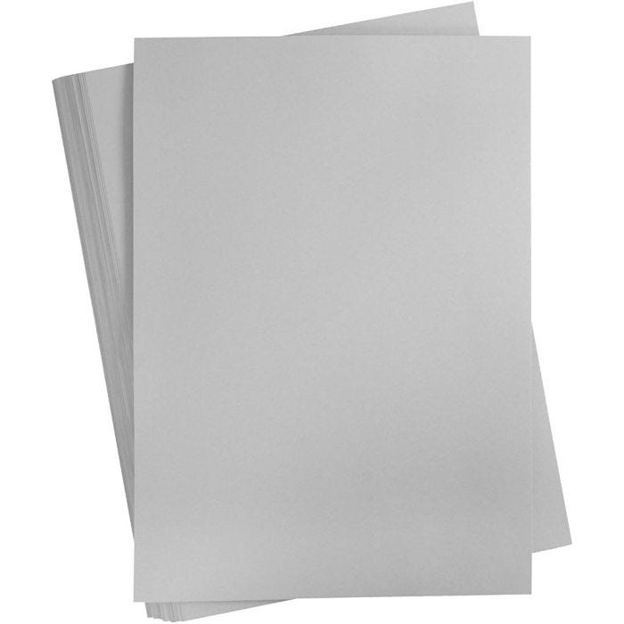 Gekleurd Karton, A2, vel 420x594 mm, 180 gr, grijs, 100 vel/ 1 doos