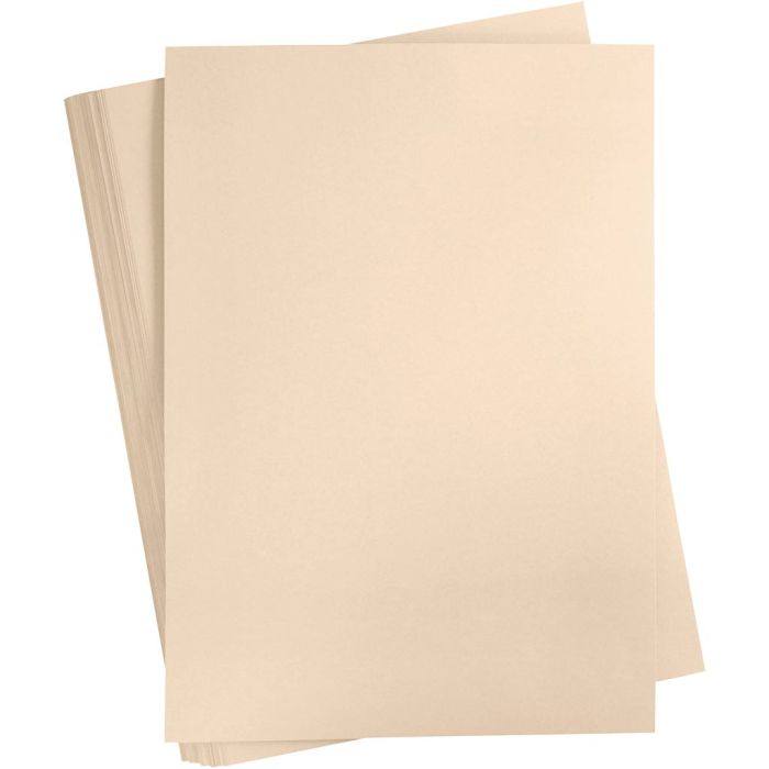 Gekleurd Karton, A2, vel 420x594 mm, 180 gr, beige, 100 vel/ 1 doos