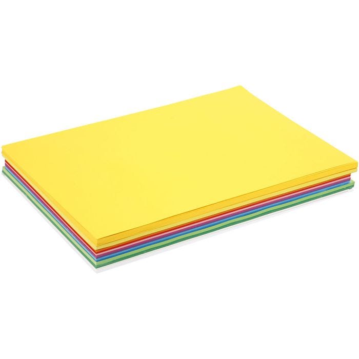 Lentekarton, A3, vel 297x420 mm, 180 gr, diverse kleuren, 300 div vellen/ 1 doos