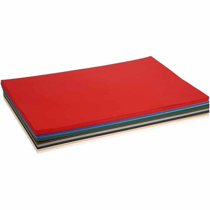 Kerst Karton, A2, vel 420x594 mm, 180 gr, diverse kleuren, 300 div vellen/ 1 doos