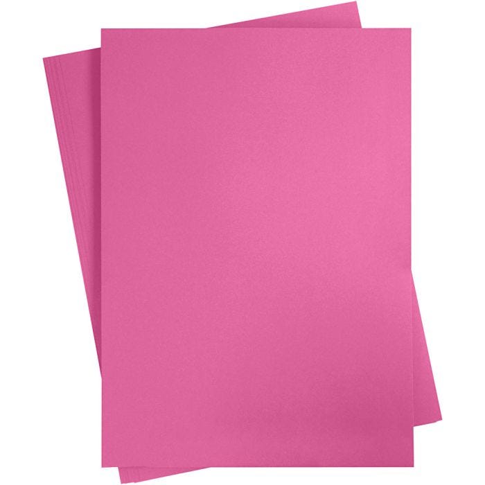 Gekleurd Karton, A2, vel 420x594 mm, 180 gr, roze, 10 vel/ 1 doos