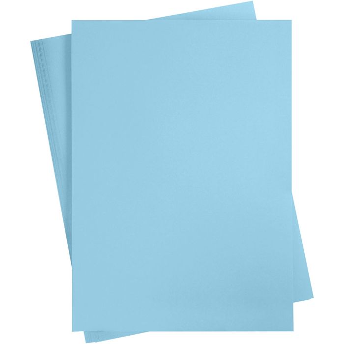 Gekleurd Karton, A2, vel 420x594 mm, 180 gr, lichtblauw, 10 vel/ 1 doos